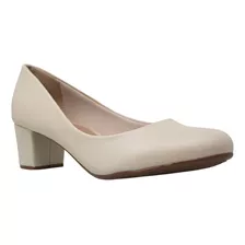 Zapatilla Tacon Crema Zapatos Mujer Beira Rio 4777409