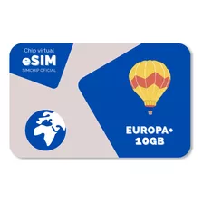 Esim Internacional Europa Plus +30 Países - 10gb - 30 Dias