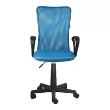 Cadeira De Escritório Mgm Flex Lost Secretaria Azul-turquesa Com Estofado De Mesh