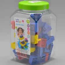 Brinquedo Blocos De Montar Educativo Infantil 40 Peças Lolly