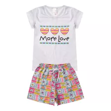 Kit 4 Conjuntos Infantil Menina Verão Roupa Criança