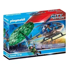 Playmobil 70569 Helicoptero Paracaídas City Action Premium