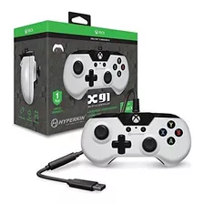 Mando P/videojuegos Hyperkin X91 C/cable, Blanco P/xbox One