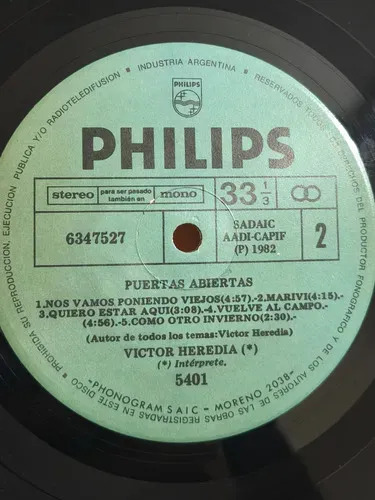 Victor Heredia - Puertas Abiertas - vinilo 1982