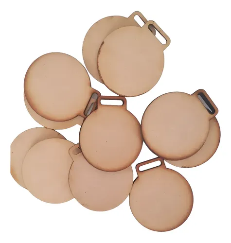 Medalla Para Armar Trofeos En Mdf 7cm Circulo X25 Unidades Marrón Claro