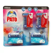 Limpiador De Bano Disco Activo Pato Set 4 Con 2 Fragancias