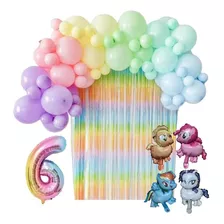 Arco Globos Little Pony Unicornios Pastel Cortina Número Lee