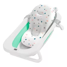 Bañera Tina De Baño Linium Bebe Plegable Portatil Casa Viaje Color Aqua