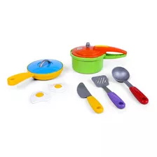 Mini Conjunto Cozinha Infantil Panelas E Acessórios Poliplac Cor Colorida