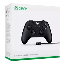 Controle Sem Fio Xbox One Cor Preto + Cabo Usb Para Windows