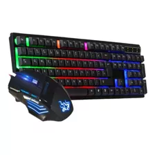 Kit Gamer Teclado Mouse Rgb Led Barato Pc Notebook