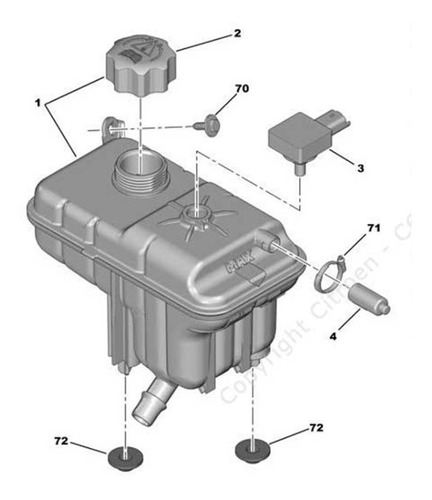 Deposito Reservorio Liquido Refriger Peugeot 407 Citroen C5 Foto 2