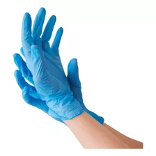 Guantes De Nitrilo, Desechables, Talla M - Caja C/100 Piezas Color Azul Unidades Por Envase 100