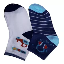 Kit 36 Pares De Meias Infantil Cano Alto Masculina Sortida