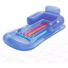 Bestway Colchoneta Inflable Sillón Respaldo Apoya Vaso 43028 Color Azul