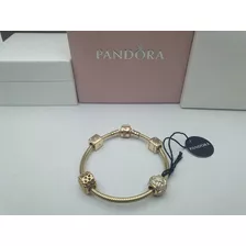 Pulsera Pandora Original 4 Charms Oro .585 No Tous Tiffany