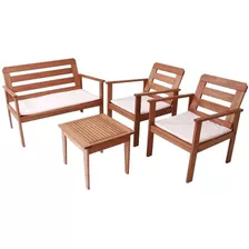 Conjunto Para Jardim Com 1 Sofá 2 Poltronas 1 Mesa De Eb