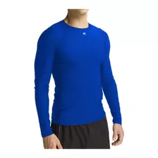 Camisa Azul Térmica Segunda Pele Compressão Fps+50 Uv Kanxa