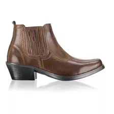 Bota Country Masculina Adulto Couro Confortável Frete Grátis