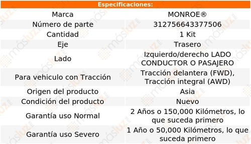 (1) Kit Mangueras Amort Aire Izq/der Tra Aztek 01/05 Foto 2