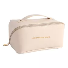 Necessaire Feminina Organizador Maquiagem Viagem Blogueira Cor Branco Desenho Do Tecido Liso