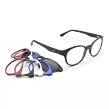 Oculos Armação Troca Frentes Clip On P/ Grau E Sol 932 Kit7