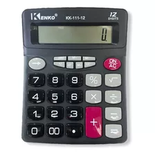 Calculadora Grande Mesa Kenko 12 Digitos Comercial Trabajo Color Negro