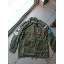 Camperon De Mujer Talle Large Marca K Lipso Verde Militar 