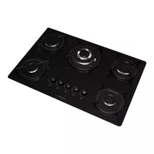 Cooktop 5 Bocas Preto Tripla Chama Esmaltado Nardelli