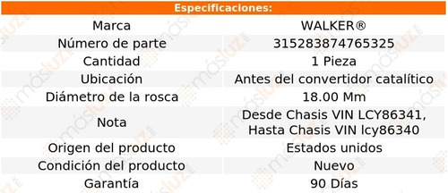 Sensor Ox O2 Antes Cc Jaguar Xf 2.0l 4 Cil 18/20 Walker Foto 6