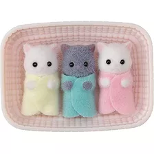 Calico Critters - Ratoncitos Trillizos De Peluche, Color Bl.