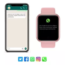 2 Smartwatch D20 Relógio Inteligente Casal Amigos Namorados Cor Da Pulseira Prata E Prata