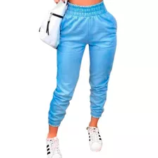 Calca Jogger Calça Moletom Feminino Flanelada Blogueira