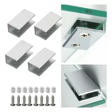 4pcs Soporte Metálico Para Vidrio O Acrílico Espesor 8-10 Mm