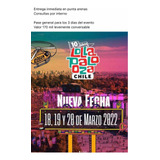 Entrada Lollapalooza 2022 Pase General Por 3 Dias