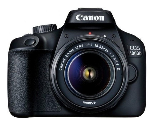  Canon Eos Kit 4000d + Lente 18-55mm Iii Dslr Cor  Preto