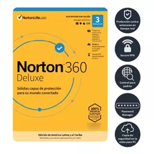 Norton 360 Deluxe 2024 Antivirus 3 Disp 1 Año