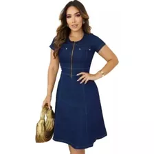 Vestido Jeans Femininos Midi Moda Evangélico 