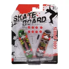 Kit 2 Skate De Dedo Fingerboard + Chavinhas + Rodinhas Skate