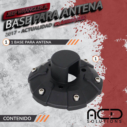 Base Antena Jeep Wrangler Jl 2018 2019 2020 2021 2022 2023 Foto 8