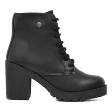 Bota Feminina Salto Médio Tratorado - Envio Imediato!