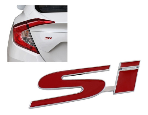 Logo Emblema Si Para Honda 9.9x2.7cm Foto 4