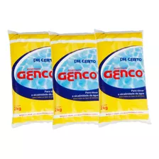 Kit 5 Elevador Alcalinidade Ph Certo 2kg Genco Para Piscinas