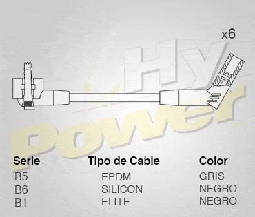 Jgo Cables Buja Silicon Para Ford Serie E Vans 4.2l 6c 2006 Foto 2