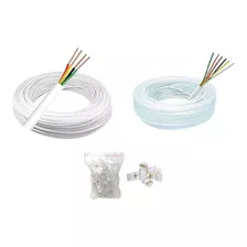 Kit 5 Rolos Alarme 0,50mm Interfone & Alarme 550m E 100rj45