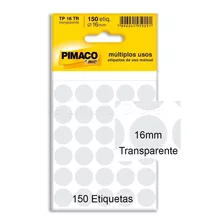 Etiqueta Para Lacre Transparente Redonda 16mm Tp 16 Pimaco