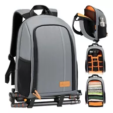 Backpack Tarion Para Dslr Y Laptop 15 Canon Nikon Gris