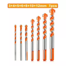 Broca De Torção Triangular 3 A 12mm Kit 7unidades 