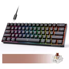 Teclado Para Dierya Pc, Dk61e Switch Marron, Mecanico, Rgb