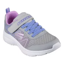 Zapatilla Skechers Microspec Plus - Swirl Sweet Gris Niñas